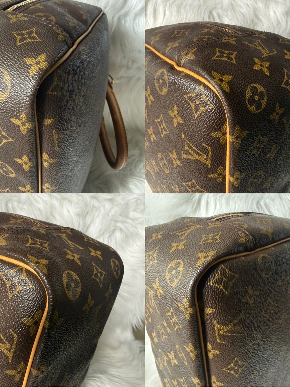 Vintage Louis Vuitton Deauville Monogram Canvas Honey Patina Clean Interior - Picture 8 of 16